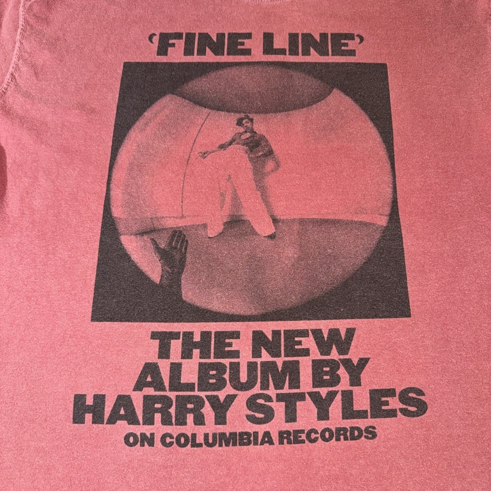 Rare Harry Styles Red Vintage Fine‎ Line Album Promo Graphic T-Shirt Tee Medium